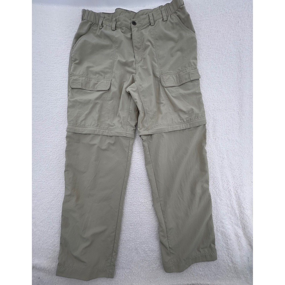 White Sierra Mens Tan Zip Off Cargo Hiking Pants Size Large 32 Inseam Nylon